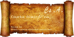 Csurka Almiréna névjegykártya